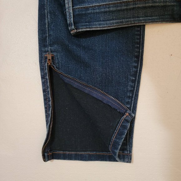 Ann Taylor LOFT Women's Jeans Size 6 Blue Denim Zipper Bottoms NO SIZE TAG - Picture 5 of 11